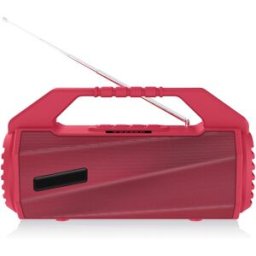 Enceinte Bluetooth Portable Étanche Avec Écran Led Et Radio Fm 10w Puissante Rouge Yonis
