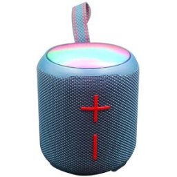 Enceinte Bluetooth Extérieure Portable Couleurs Vives Son Puissant Et Led Animées Bleu Yonis