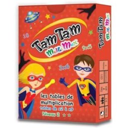 Tam Tam Multimax 1 Tables Multiplication X2-x5 Cartes Colorées 7x10 Cm Ab Ludis Éditions