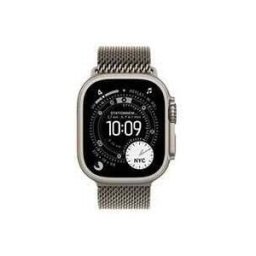 Watch Ultra 3 Montre Connectée Titane Naturel Bracelet Milanais Gris 49 Mm Apple