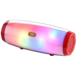 Enceinte Bluetooth Portable 5w Avec Lumière Led Dansante Usb Fm Subwoofer Rouge Yonis