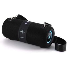 Enceinte Bluetooth Portable Puissante Avec Basses Profondes Et Lumières Led Noir Yonis