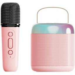 Enceinte Bluetooth Portable Microphone Rose Puissant Son 360° Étanche Longue Autonomie Microphone Simple Yonis
