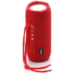 Enceinte Bluetooth Portable Étanche Led Autonomie Longue Fm Tf Usb Rouge Yonis