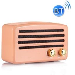 Enceinte Bluetooth Portable Style Gramophone Rétro Autonomie 8 H Radio Rose Yonis