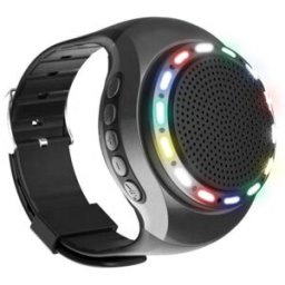 Mini Enceinte Bluetooth Rouge Design Montre Avec Effets Lumineux Et Selfie Noir Yonis