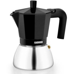 Monix M863009 Machine À Café Manuelle Cafetière À Moka 0,47 L Noir