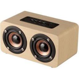 Mini Enceinte Bluetooth Bois Haute Fidélité Basses Puissantes Autonomie 6h 1500mah Jaune Yonis