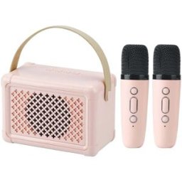 Mini Enceinte Bluetooth Portable Double Microphone Karaoke Maison Son Hifi Clair Rose Yonis