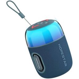 Mini Enceinte Bluetooth 10w Portable Avec Lumière Rgb Autonomie 3-4h Tws Fm Supportée Bleu Yonis