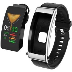 Montre Connectée Avec Écouteur Amovible Appels Bluetooth Ip67 Noir + Argent Yonis