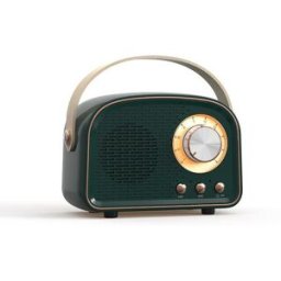 Enceinte Bluetooth Vintage Autonomie 8h Support Tf Usb Radio Fm Vert Yonis