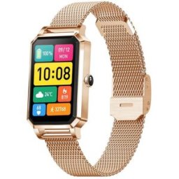 Montre Connectée Femme Écran Couleur 1.13 Pouces Ip68 Avec Suivi Physiologique Et Cardiaque Rose Yonis