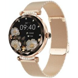 Montre Connectée Écran Couleur 1.19 Pouces Suivi Santé Bluetooth 5.2 Or Yonis
