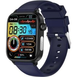 Montre Connectée Écran Couleur 1.96 Pouces Appels Bluetooth Ecg Bleu Yonis