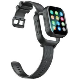 Montre Connectée Gps Enfant Sénior 4g Écran Tactile Caméra Hd Sos Étanche Noir Yonis