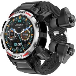 Montre Connectée 2-en-1 Avec Écouteurs Bluetooth 5.2 Écran Tft Suivi Santé Argent Yonis