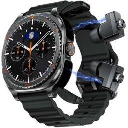 Montre Connectée De Sport 2 En 1 Avec Écran 1.53 Pouce Et Écouteurs Bluetooth Noir Yonis