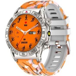 Montre Connectée Écran Couleur 1.43' Appels Bluetooth Étanche 60 Jours Orange Yonis