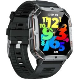 Montre Connectée Écran Ips 2.01 Pouces Batterie 1000 Mah Lampe Torche Noir Yonis