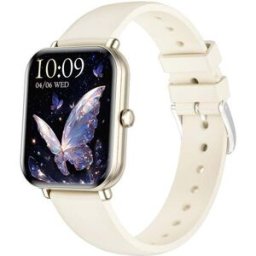 Montre Connectée Écran Couleur 1.75 Pouces Bluetooth Appels Étanche Ip68 Blanc Yonis