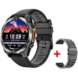 Montre Connectée Sport Écran Amoled 1.43' Étanche Autonomie 7 Jours Noir Yonis