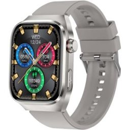 Montre Connectée Écran Amoled 2.04 Pouces Étanche Ip68 Santé Et Appels Gris Yonis