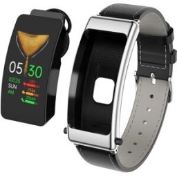 Montre Connectée Avec Écouteurs Amovibles Appels Bluetooth Étanche Ip67 Noir + Argent Yonis