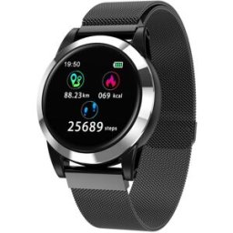 Montre Connectée Android Ios Bracelet Cardio Ips 1.3 Pouce 2.5d Argent - Yonis