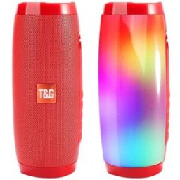 Enceinte Bluetooth Portable Lumineuse Autonomie 3h Puissance 10w Micro Sd Fm Rouge Yonis