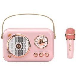 Micro Karaoké Multifonction Haut-parleur Bluetooth 5.0 Compatible Tous Appareils Rose Yonis