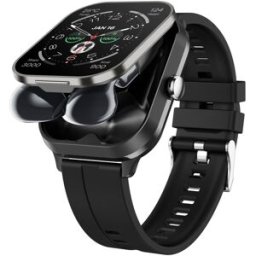 Montre Connectée 2 En 1 Écouteurs Bluetooth Nfc Écran 2.01 Pouces Noir Yonis