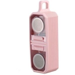 Enceinte Bluetooth 10w Portable Tws Transparente Avec Base Magnétique Subwoofer Extérieur Rose Yonis
