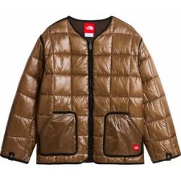 The North Face - Veste réversible, coupe-vent - M TNF Red Box Liner Jacket Smokey Brown Dark Chesnut pour Homme en Nylon - Taille L - Marron
