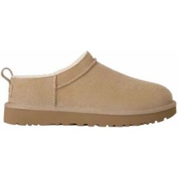 Ugg - Chaussons d'extérieur rembourrés - W Classic Micro Sand pour Femme en Cuir - Taille 38 - Marron