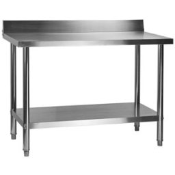 Dema Table de travail inox avec dosseret 120 x 60 cm - DAT 120