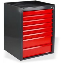 ADB Armoire servante Mammut 8 tiroirs - Rouge/Anthracite