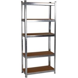 Dema Étagère galvanisée 5 rayonnages bois modulable atelier