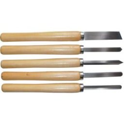 Guede Ciseaux à bois Gouges et ciseaux pour tour à bois lots de 5