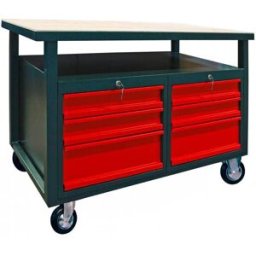 Dema Établi mobile - Servante - 6 tiroirs - 1200 x 600 x 850 mm