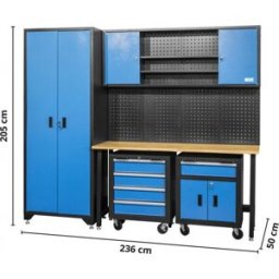 Guede Mobilier d'atelier - Ensemble 6 éléments - armoire- établi- servante