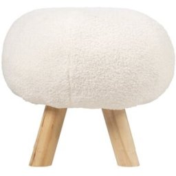 Pouf blanc MOUMOUTE