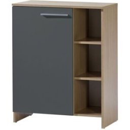 Desserte micro-ondes L.70 cm ORLANDO coloris chêne/ gris