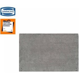 Tête de lit 160 cm gris SIMMONS ETOFFE