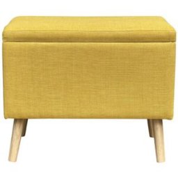 Pouf-coffre BENCHY coloris jaune