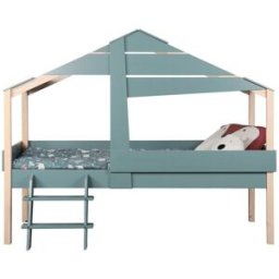 Lit cabane 90x200 cm FOREST coloris vert
