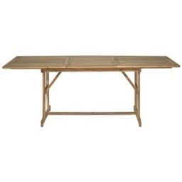 Table de jardin en acacia avec extension 150-210 cm DANANG