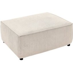 Pouf en velours BOBOCHIC NIHAD coloris beige