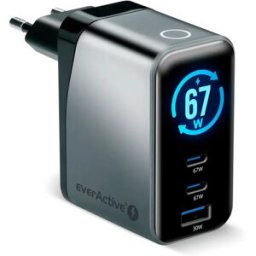 Everactive Chargeur Mural Usb-c 67w Gan Black One Size unisex