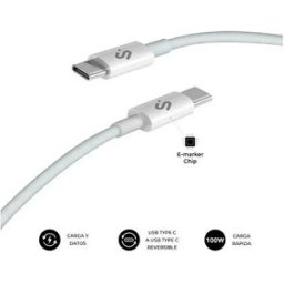 Subblim Câble Usb-c Vers Usb-c Powermag Led 100w 2 M Black One Size unisex